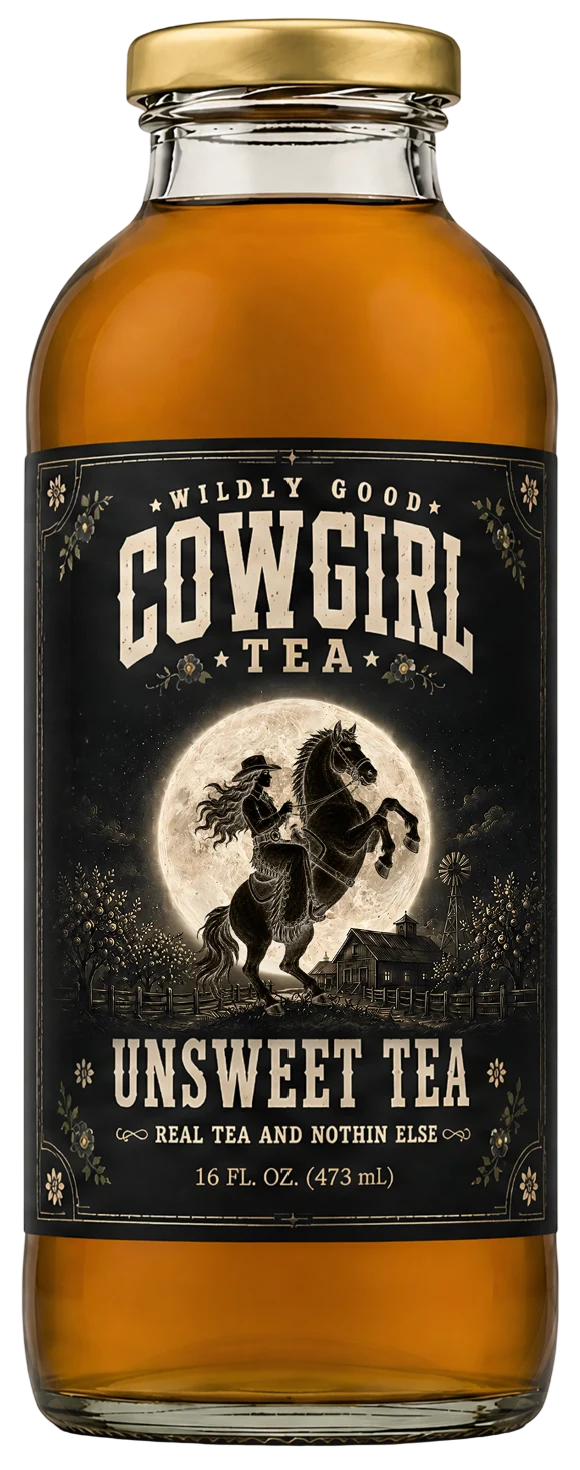Unsweet Tea, 16 fl. oz. Cowgirl Tea bottle